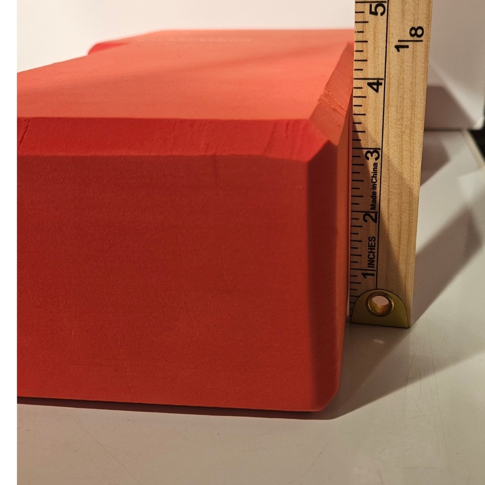BalanceFrom Yoga Blocks Set of 2 Red High Density Foam Beveled Edges - Picture 4 of 4